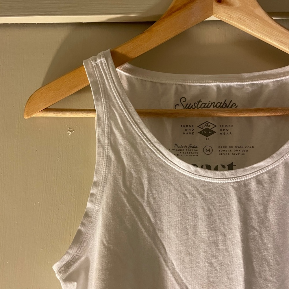 Organic cotton white tank
